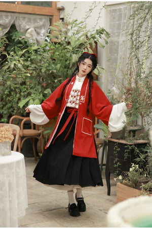 Ming Dynasty | Winter Modern Hanfu | Mamian - Yandan_Hanfu