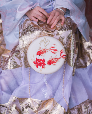 Hanfu\qipao embroidered hard shelled bag - Koi - Yandan_hanfu_china