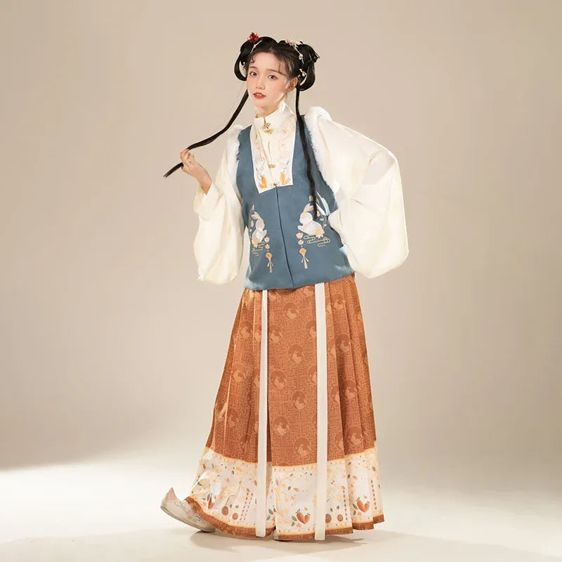 Ming Dynasty | Ru Yi Hanfu Set Spring|Autumn|Winter - Yandan_Hanfu