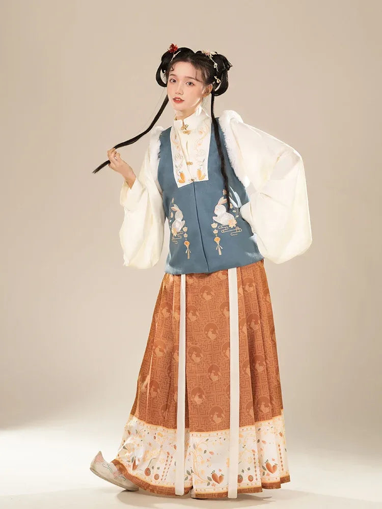 Ming Dynasty | Ru Yi Hanfu Set Spring|Autumn|Winter - Yandan_Hanfu