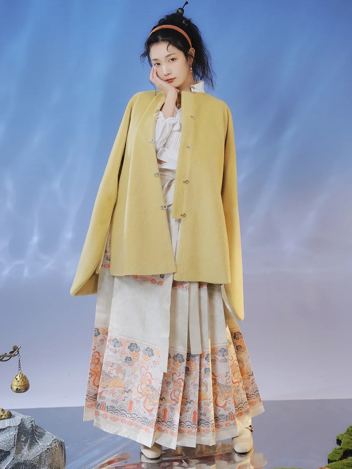 Mamian | Hanfu Dress | Red White - Yandan_Hanfu