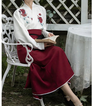 Rose | Modern Red Hanfu - Yandan_Hanfu