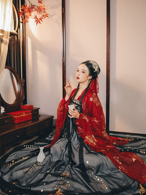 Tang Dynasty | Red Hanfu - Yandan_hanfu_china