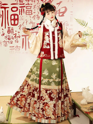 Lunar New Year | Ming Dynasty Rabbit Red Hanfu-岁岁今朝 - Yandan_Hanfu