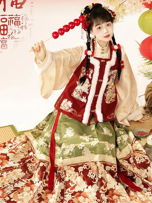 Lunar New Year | Ming Dynasty Rabbit Red Hanfu-岁岁今朝 - Yandan_Hanfu