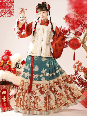 Lunar New Year | Ming Dynasty Rabbit Red Hanfu-岁岁今朝 - Yandan_Hanfu
