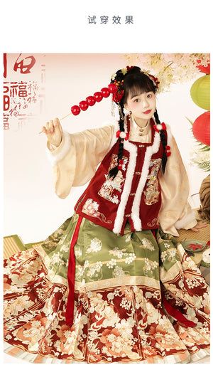 Lunar New Year | Ming Dynasty Rabbit Red Hanfu-岁岁今朝 - Yandan_hanfu_china