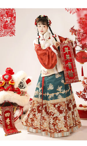 Lunar New Year | Ming Dynasty Rabbit Red Hanfu-岁岁今朝 - Yandan_hanfu_china