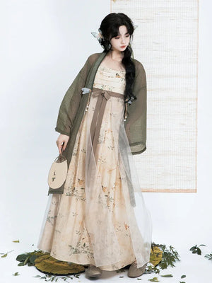 Green Modern Hanfu Dress (禅意) - Yandan_Hanfu