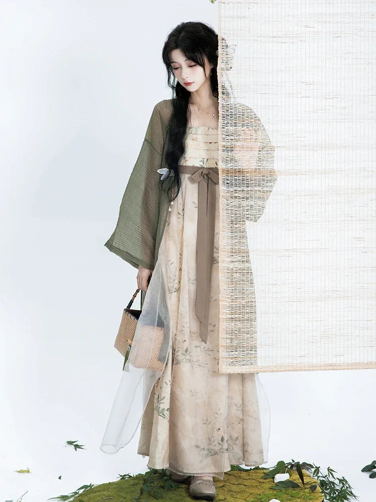 Green Modern Hanfu Dress (禅意) - Yandan_Hanfu