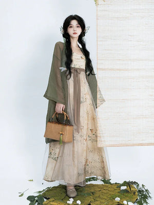 Green Modern Hanfu Dress (禅意) - Yandan_Hanfu