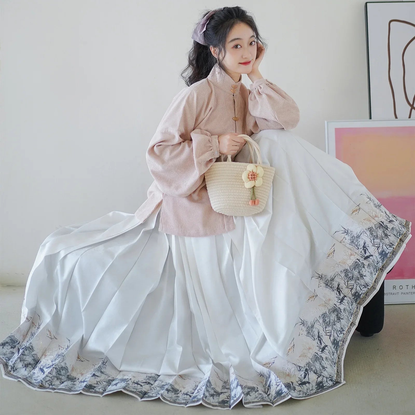 Mamian Dress【月华赋】 White/Purple/Blue/Black/Red - Yandan_Hanfu