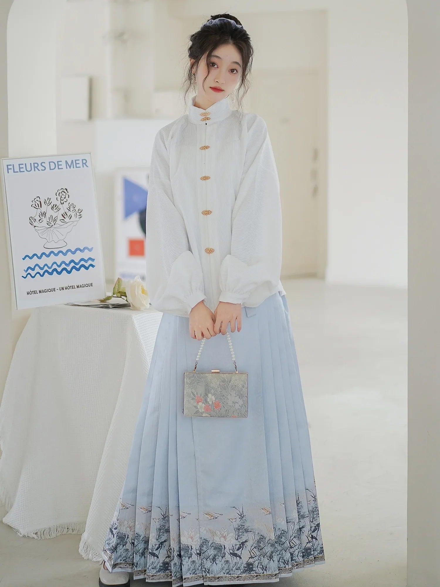 Mamian Dress【月华赋】 White/Purple/Blue/Black/Red - Yandan_Hanfu