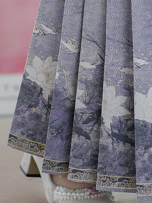 Mamian Dress【月华赋】 White/Purple/Blue/Black/Red - Yandan_Hanfu