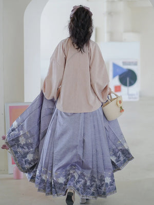 Mamian Dress【月华赋】 White/Purple/Blue/Black/Red - Yandan_Hanfu