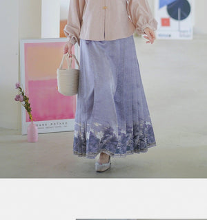 Mamian Dress【月华赋】 White/Purple/Blue/Black/Red - Yandan_Hanfu