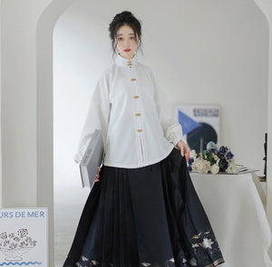 Mamian Dress【月华赋】 White/Purple/Blue/Black/Red - Yandan_Hanfu