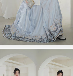Mamian Dress【月华赋】 White/Purple/Blue/Black/Red - Yandan_hanfu_china