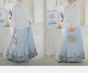 Mamian Dress【月华赋】 White/Purple/Blue/Black/Red - Yandan_Hanfu