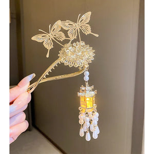 Lantern butterfly hairpin 【新中式】 - Yandan_Hanfu