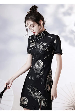 Black | Modern Chinese Qipao 【国潮】 - Yandan_Hanfu
