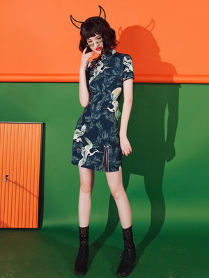 Crane | Qipao - Yandan_hanfu_china