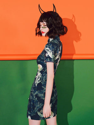 Crane | Qipao - Yandan_hanfu_china