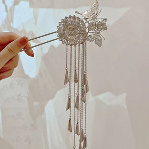 Butterfly Tassel Hairpin 【新中式】 - Yandan_Hanfu