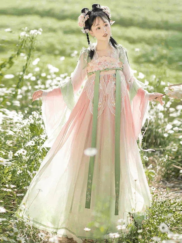 Tang Dynasty | Flower Hanfu Dress - Yandan_Hanfu
