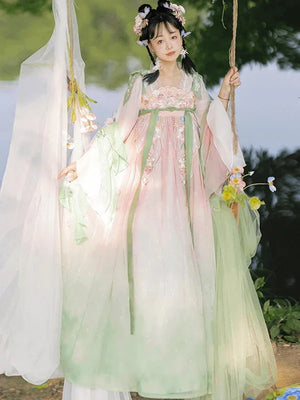 Tang Dynasty | Flower Hanfu Dress - Yandan_Hanfu