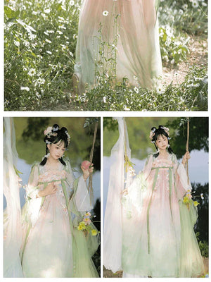 Tang Dynasty | Flower Hanfu Dress - Yandan_Hanfu