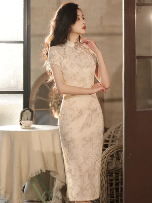 White Qipao Dress - Yandan_Hanfu