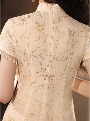 Featuring an elegant display of an array of items including a Green Qipao dress, a modern Qipao shirt and a sexy Cheongsam, this collection presents a blend of traditional and modern styles. The modern Cheongsam dress, along with the Cheongsam modern top, redefines traditional aesthetics with a contemporary twist. Adding an element of allure is the sexy Cheongsam lingerie, complemented by a white Cheongsam shirt in comfortable fabric.
