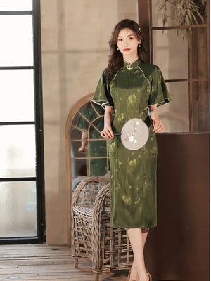 Green Qipao Dress - Yandan_Hanfu