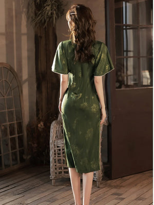 Green Qipao Dress - Yandan_Hanfu