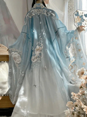 Tang Dynasty | Blue Traditional Hanfu (白茶) - Yandan_Hanfu