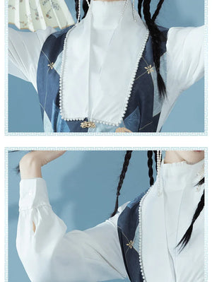 Ming Dynasty | Blue Modern Hanfu 【落秋】 - Yandan_Hanfu