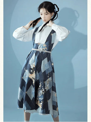 Ming Dynasty | Blue Modern Hanfu 【落秋】 - Yandan_Hanfu