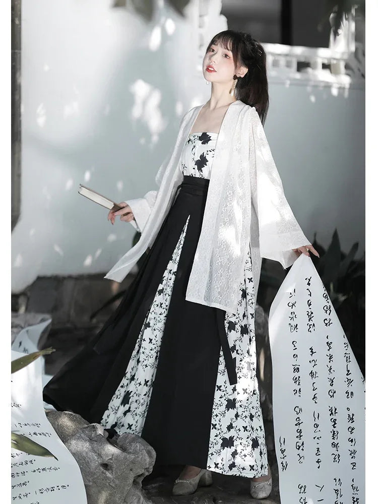 Song Dynasty | Black&White Modern Hanfu - Yandan_Hanfu