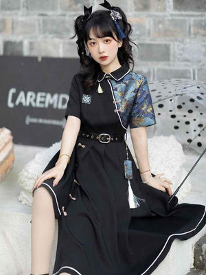 Black Modern Hanfu 【不夜城】 - Yandan_Hanfu