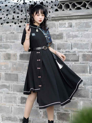 Black Modern Hanfu 【不夜城】 - Yandan_Hanfu