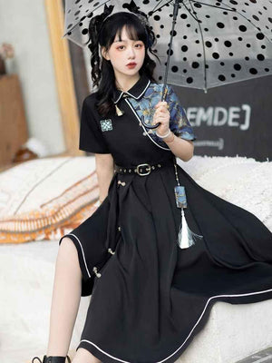 Black Modern Hanfu 【不夜城】 - Yandan_Hanfu