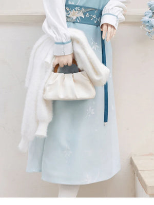 Blue Modern Hanfu 【花间事:初雪听兰】 - Yandan_Hanfu