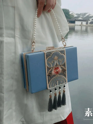 Handmade Embroidery Rectangular Hanfu Bag - Yandan_Hanfu