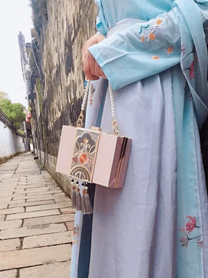 Handmade Embroidery Rectangular Hanfu Bag - Yandan_Hanfu