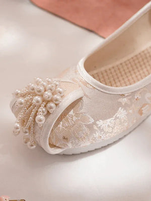 Hanfu Shoes | Chinese Traditional Shoes-White - Yandan_Hanfu