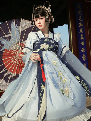 Blue&Purple&Yellow&Red Modern Hanfu/Lolita - Yandan_Hanfu