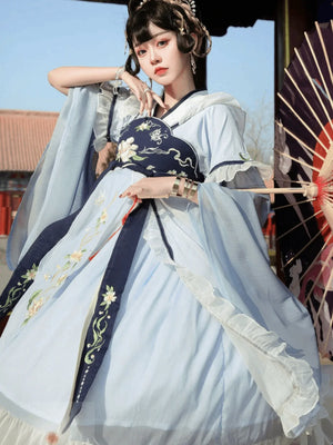 Blue&Purple&Yellow&Red Modern Hanfu/Lolita - Yandan_Hanfu