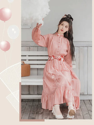 Ming Dynasty | Pink Modern Hanfu - Yandan_Hanfu