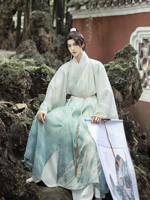 Elegant White Hanfu Dress: Unisex & Male-Friendly Design - Yandan_Hanfu